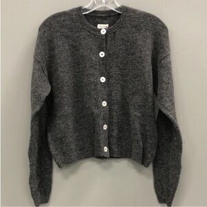 Pilcro Charcoal Button-Up Women's Cardigan